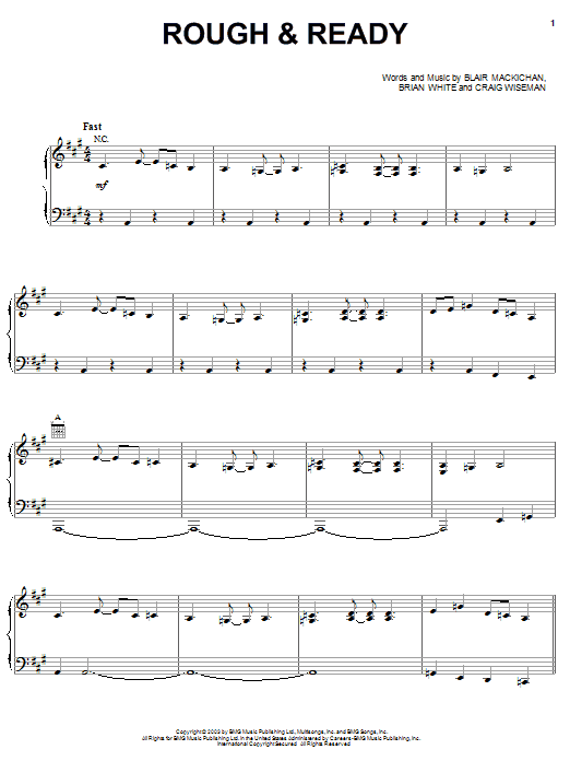 Trace Adkins Rough & Ready sheet music notes and chords. Download Printable PDF.