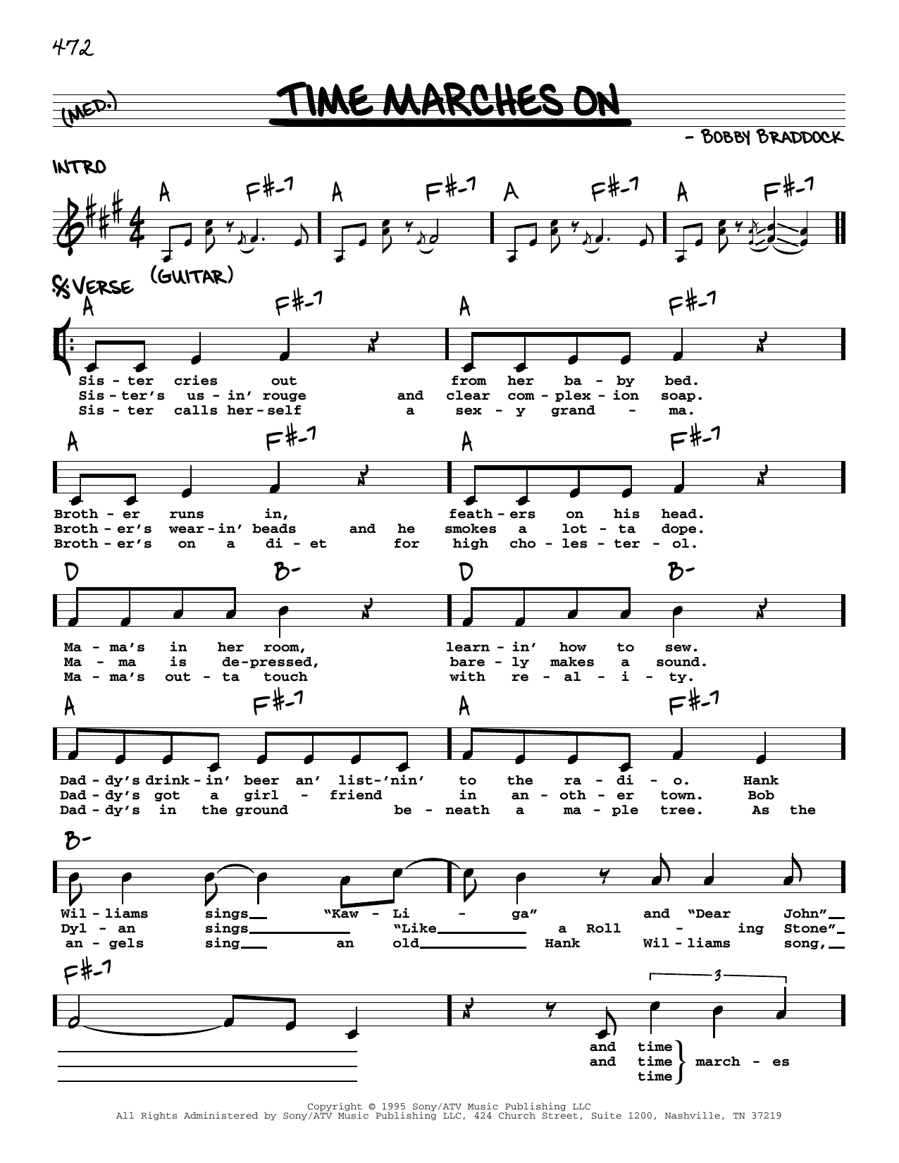 Tracy Lawrence Time Marches On sheet music notes and chords. Download Printable PDF.