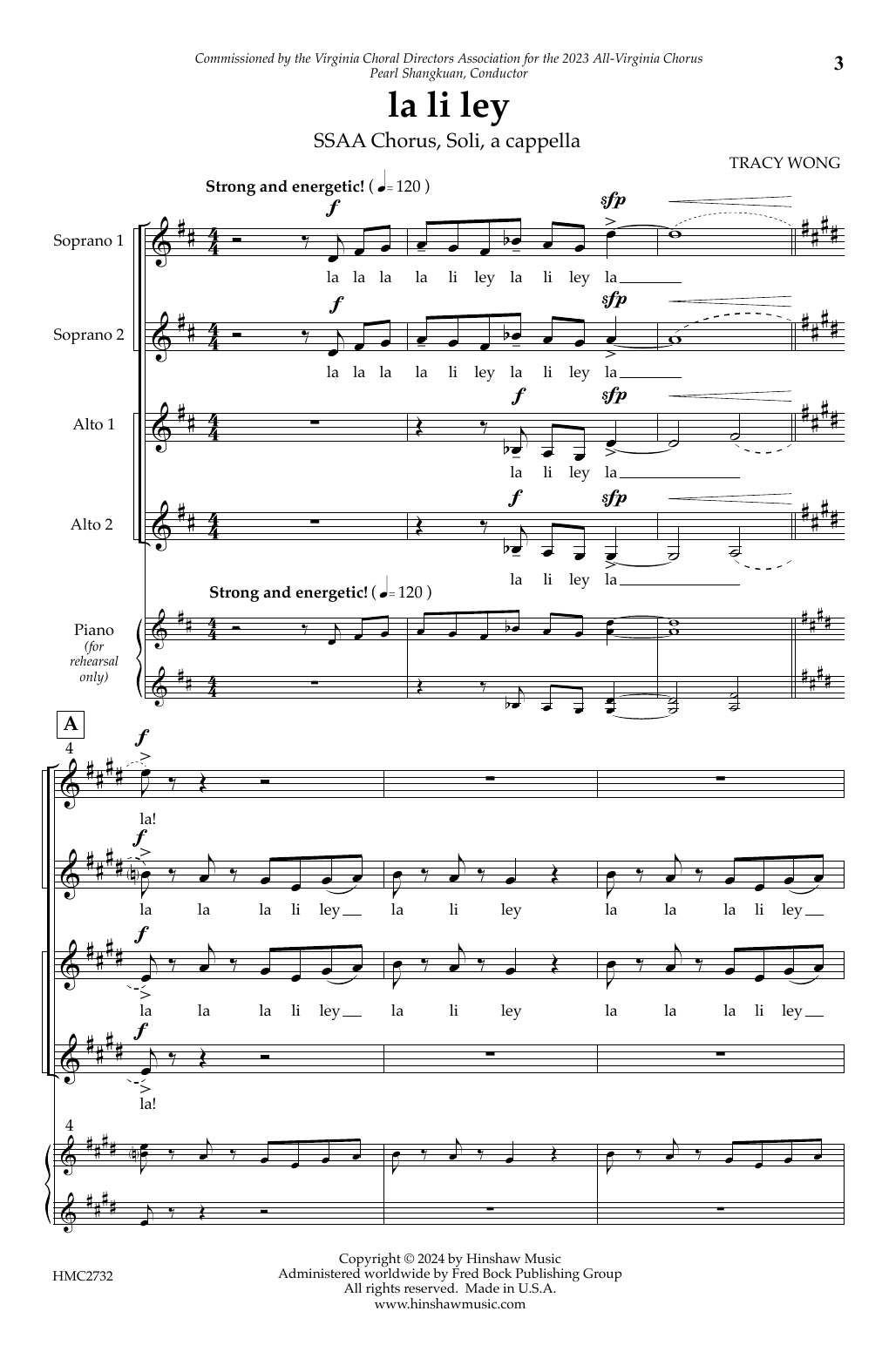 Tracy Wong la li ley sheet music notes and chords. Download Printable PDF.