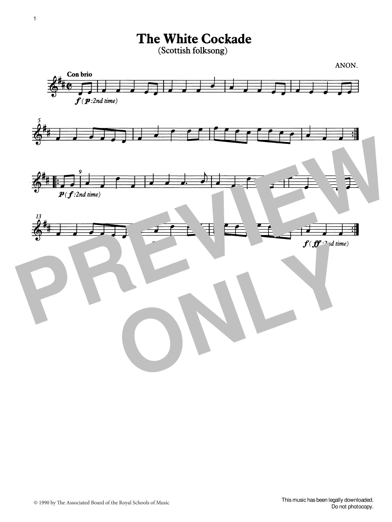 Learn to play Trad. Scottish The White Cockade from Graded Music for Tuned Percussion, Book II sheet music for Percussion Solo in minutes. Price: 4.4900$ Trad. Scottish The White Cockade from Graded Music for Tuned Percussion, Book II sheet music notes and chords arranged for Percussion Solo