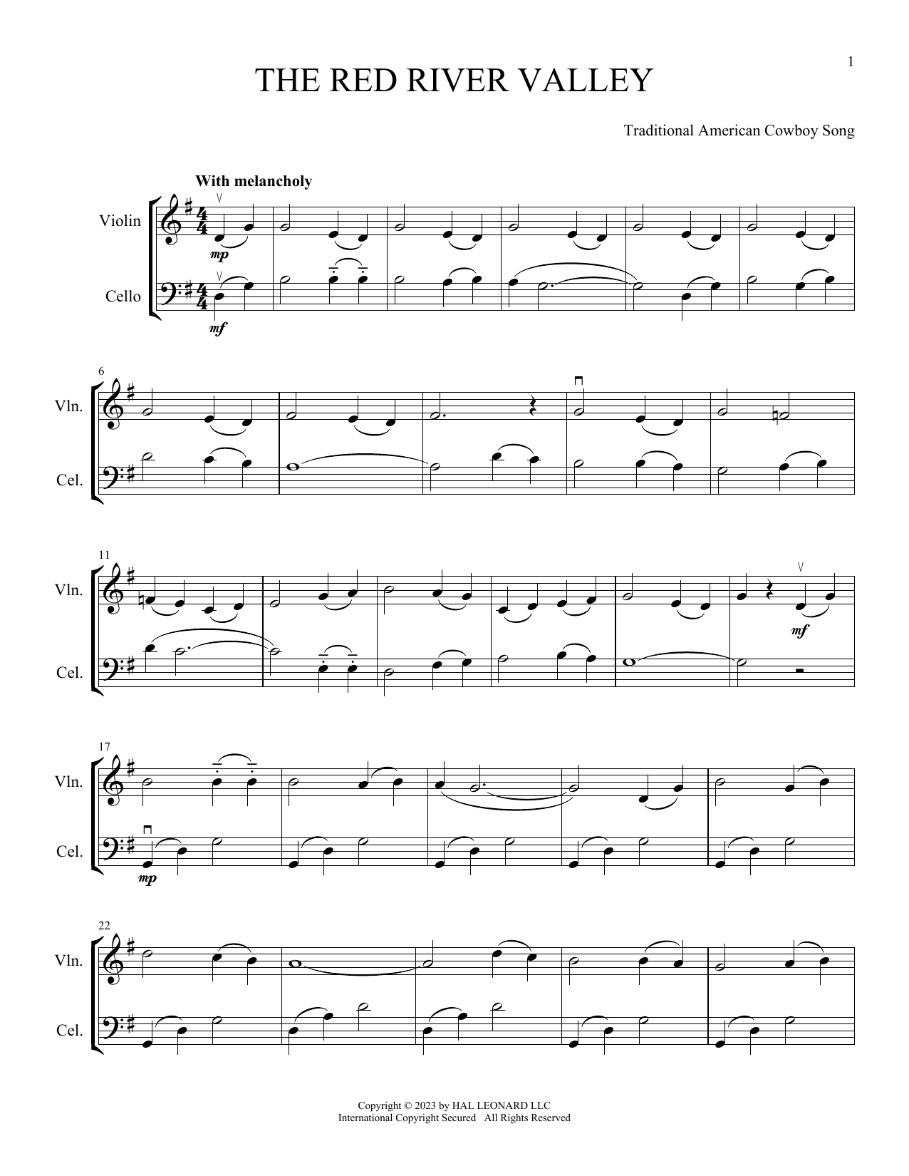 Traditional American Cowboy So The Red River Valley (arr. Michelle Hynson) sheet music notes and chords. Download Printable PDF.