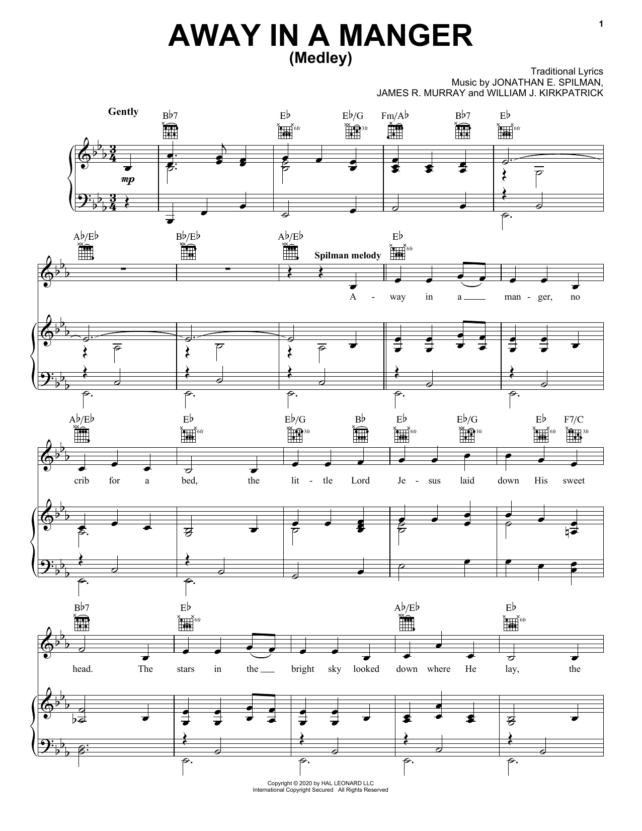 Learn to play Traditional Away In A Manger (Medley) sheet music for Lead Sheet / Fake Book in minutes. Price: 5.9900$ Traditional Away In A Manger (Medley) sheet music notes and chords arranged for Lead Sheet / Fake Book