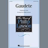 Download or print Traditional Carol Gaudete (arr. Philip Lawson) Sheet Music Printable PDF 6-page score for Christmas / arranged SATB Choir SKU: 1328002