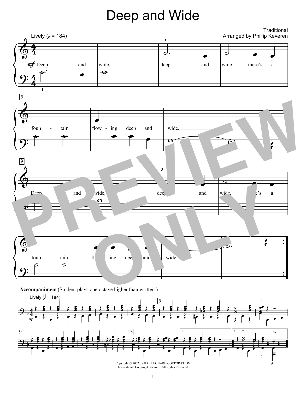 Learn to play Fred Kern Deep And Wide sheet music for Educational Piano in minutes. Price: 6.9900$ Fred Kern Deep And Wide sheet music notes and chords arranged for Educational Piano