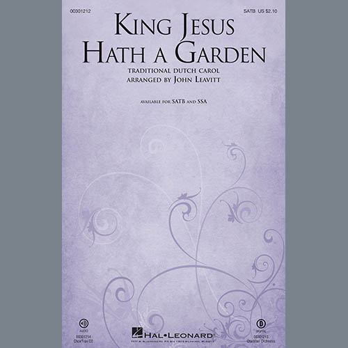 Traditional Dutch Carol King Jesus Hath A Garden (arr. John Leavitt) Profile Image