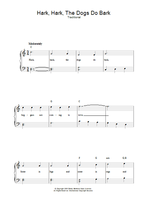 Learn to play Traditional Hark Hark The Dogs Do Bark sheet music for Piano & Vocal in minutes. Traditional Hark Hark The Dogs Do Bark sheet music notes and chords. Download Printable PDF.
