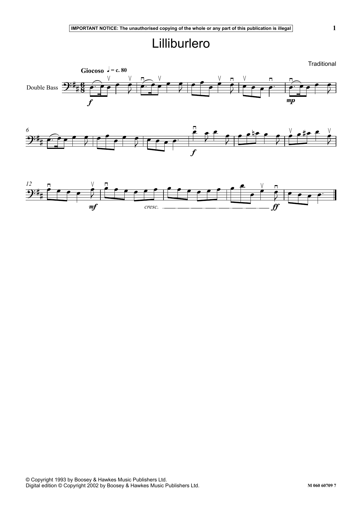 Traditional Lilliburlero sheet music notes and chords. Download Printable PDF.