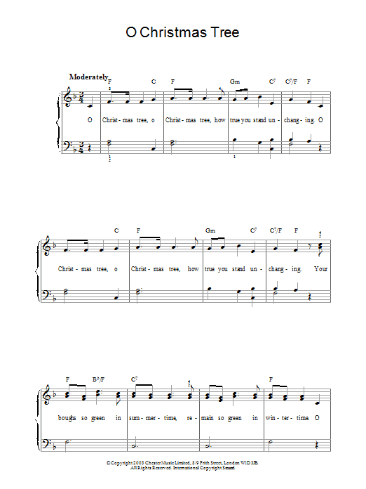 Christmas Carol O Christmas Tree sheet music notes and chords. Download Printable PDF.