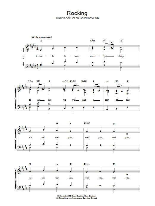 Christmas Carol Little Jesus (Rocking Carol) sheet music notes and chords. Download Printable PDF.