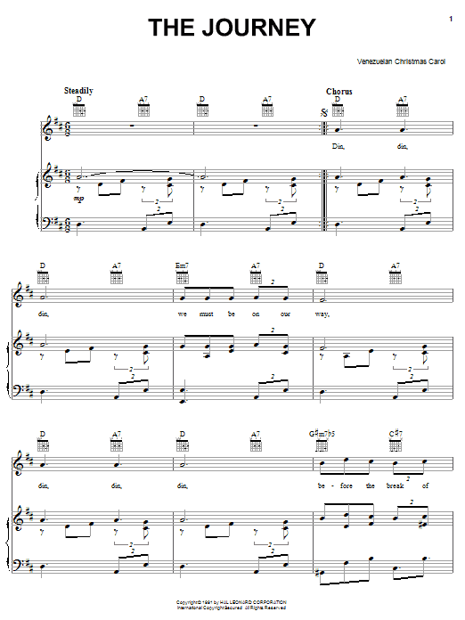 Traditional The Journey sheet music notes and chords. Download Printable PDF.