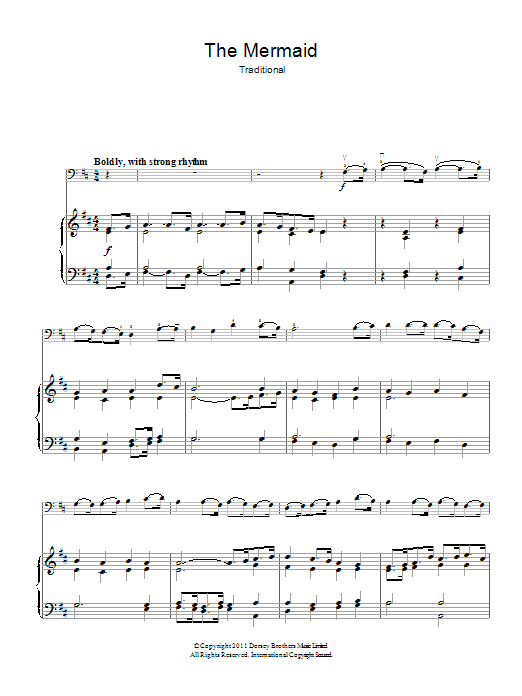 Traditional The Mermaid sheet music notes and chords. Download Printable PDF.