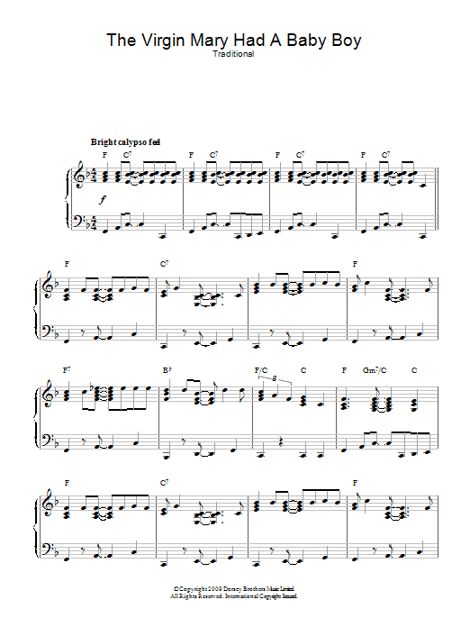 Traditional The Virgin Mary Had A Baby Boy Sheet Music Pdf Notes Chords Christmas Score Guitar Tab Download Printable Sku 82680