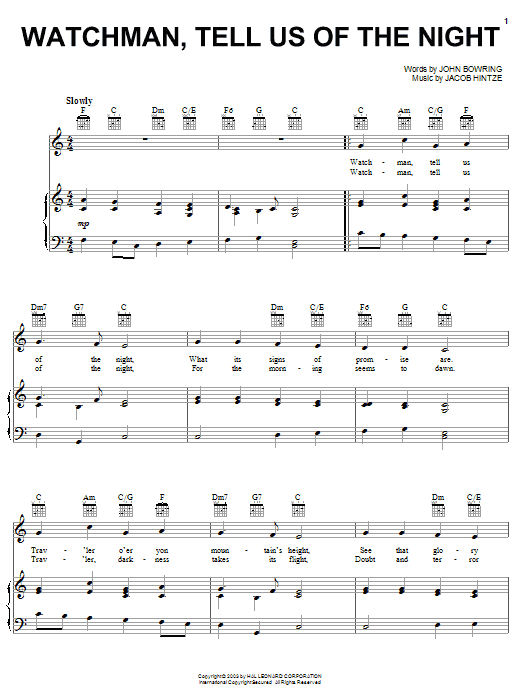 Learn to play Traditional Watchman, Tell Us Of The Night sheet music for Clarinet Solo in minutes. Price: 6.9900$ Traditional Watchman, Tell Us Of The Night sheet music notes and chords arranged for Clarinet Solo
