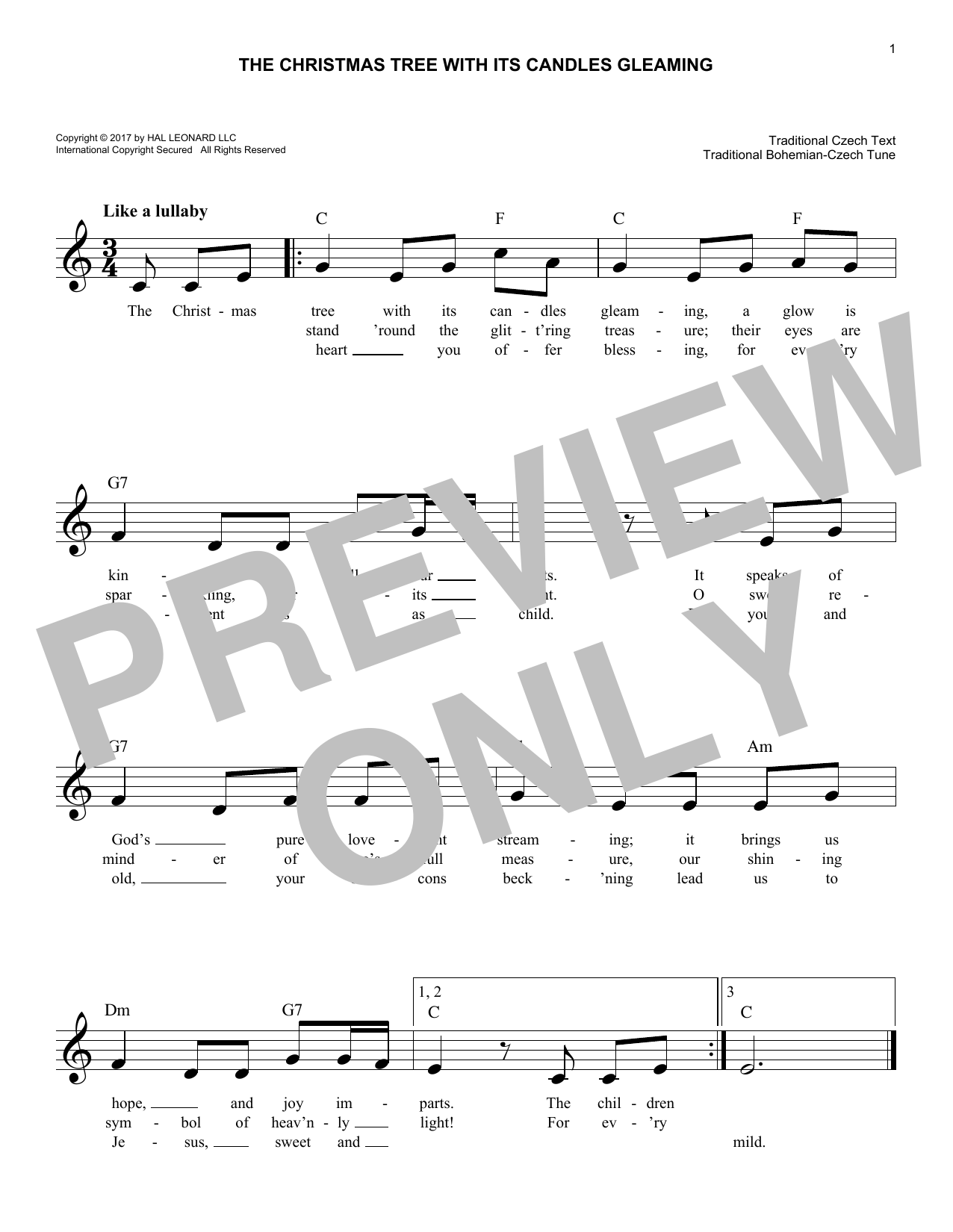 Learn to play Traditional Czech The Christmas Tree With Its Candles Gleaming sheet music for Easy Lead Sheet / Fake Book in minutes. Price: 5.9900$ Traditional Czech The Christmas Tree With Its Candles Gleaming sheet music notes and chords arranged for Easy Lead Sheet / Fake Book