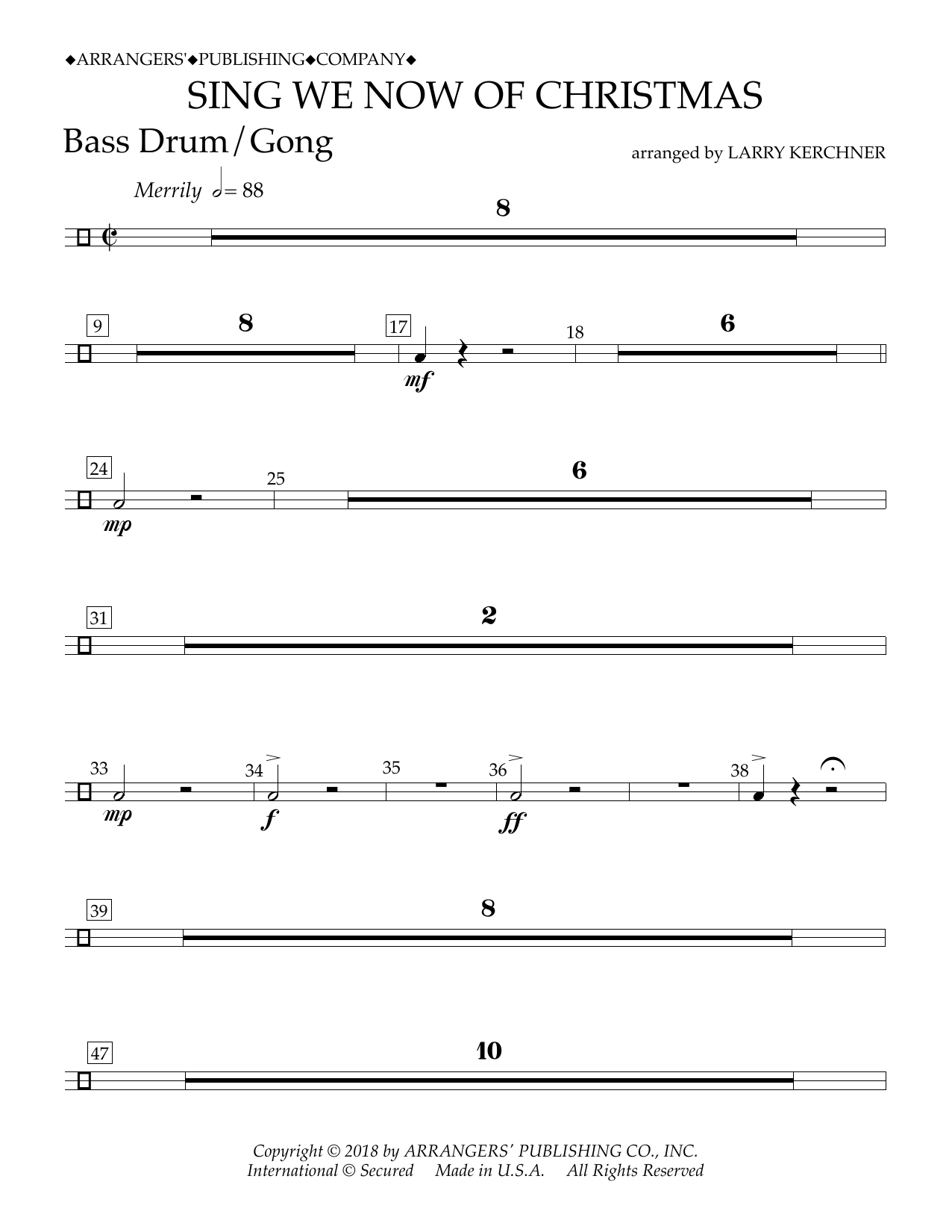 Learn to play Traditional French Carol Sing We Now of Christmas (arr. Larry Kerchner) - Bass Drum/Gong sheet music for Concert Band in minutes. Price: 5.9900$ Traditional French Carol Sing We Now of Christmas (arr. Larry Kerchner) - Bass Drum/Gong sheet music notes and chords arranged for Concert Band