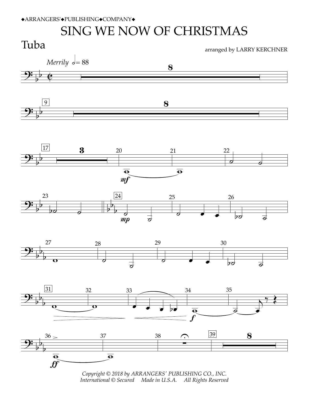 Learn to play Traditional French Carol Sing We Now of Christmas (arr. Larry Kerchner) - Tuba sheet music for Concert Band in minutes. Price: 5.9900$ Traditional French Carol Sing We Now of Christmas (arr. Larry Kerchner) - Tuba sheet music notes and chords arranged for Concert Band