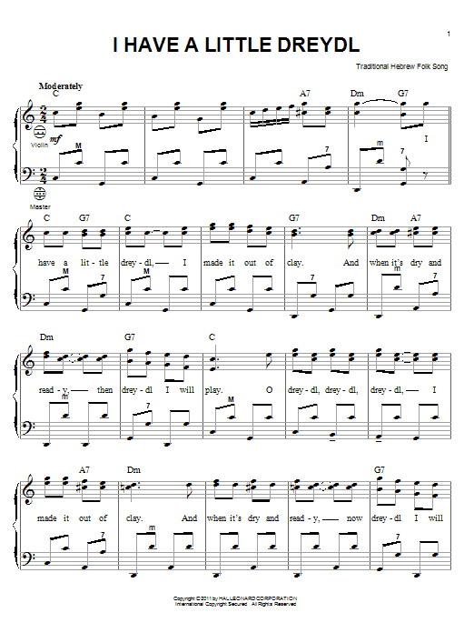 Learn to play Traditional Hebrew Folk Song I Have A Little Dreydl sheet music for Accordion in minutes. Price: 7.8900$ Traditional Hebrew Folk Song I Have A Little Dreydl sheet music notes and chords arranged for Accordion