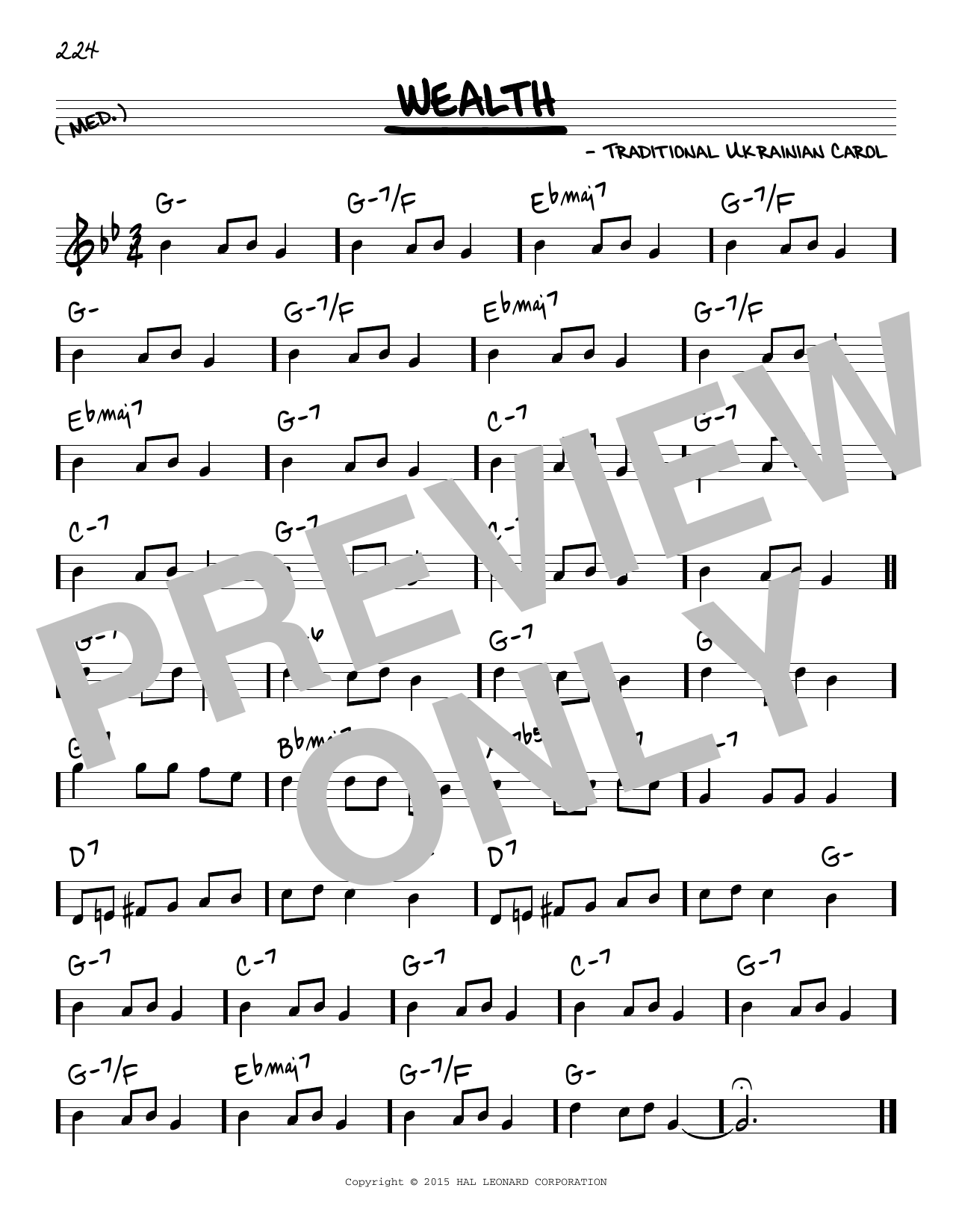 Traditional Ukrainian Carol Wealth sheet music notes and chords. Download Printable PDF.