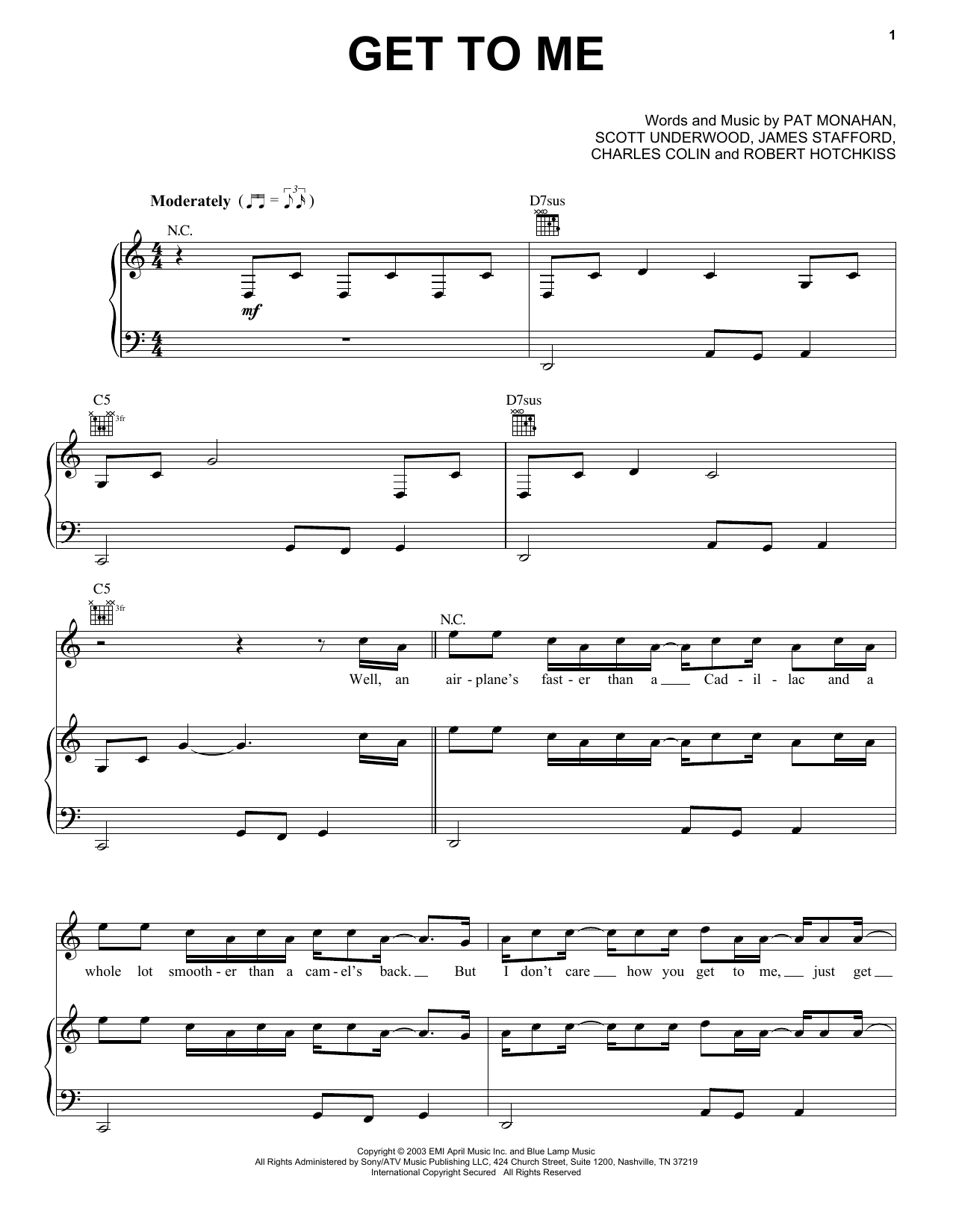 Train Get To Me sheet music notes and chords. Download Printable PDF.