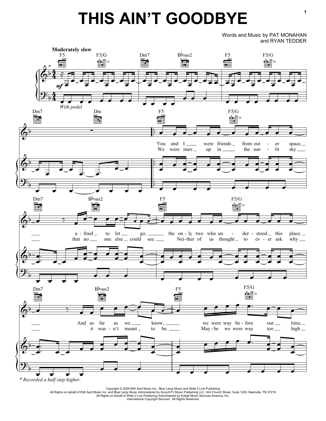 Train This Ain't Goodbye sheet music notes and chords. Download Printable PDF.