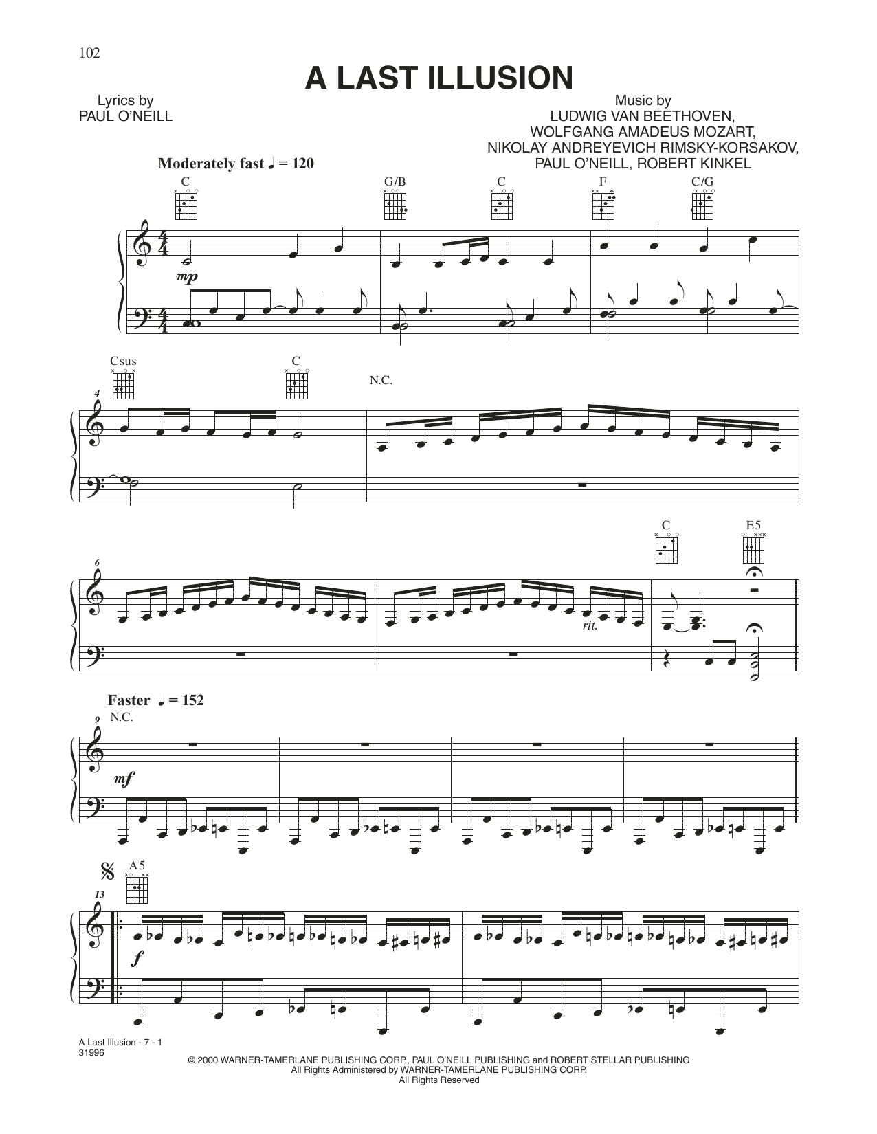 Learn to play Trans-Siberian Orchestra A Last Illusion sheet music for Piano, Vocal & Guitar Chords (Right-Hand Melody) in minutes. Price: 6.9900$ Trans-Siberian Orchestra A Last Illusion sheet music notes and chords arranged for Piano, Vocal & Guitar Chords (Right-Hand Melody)
