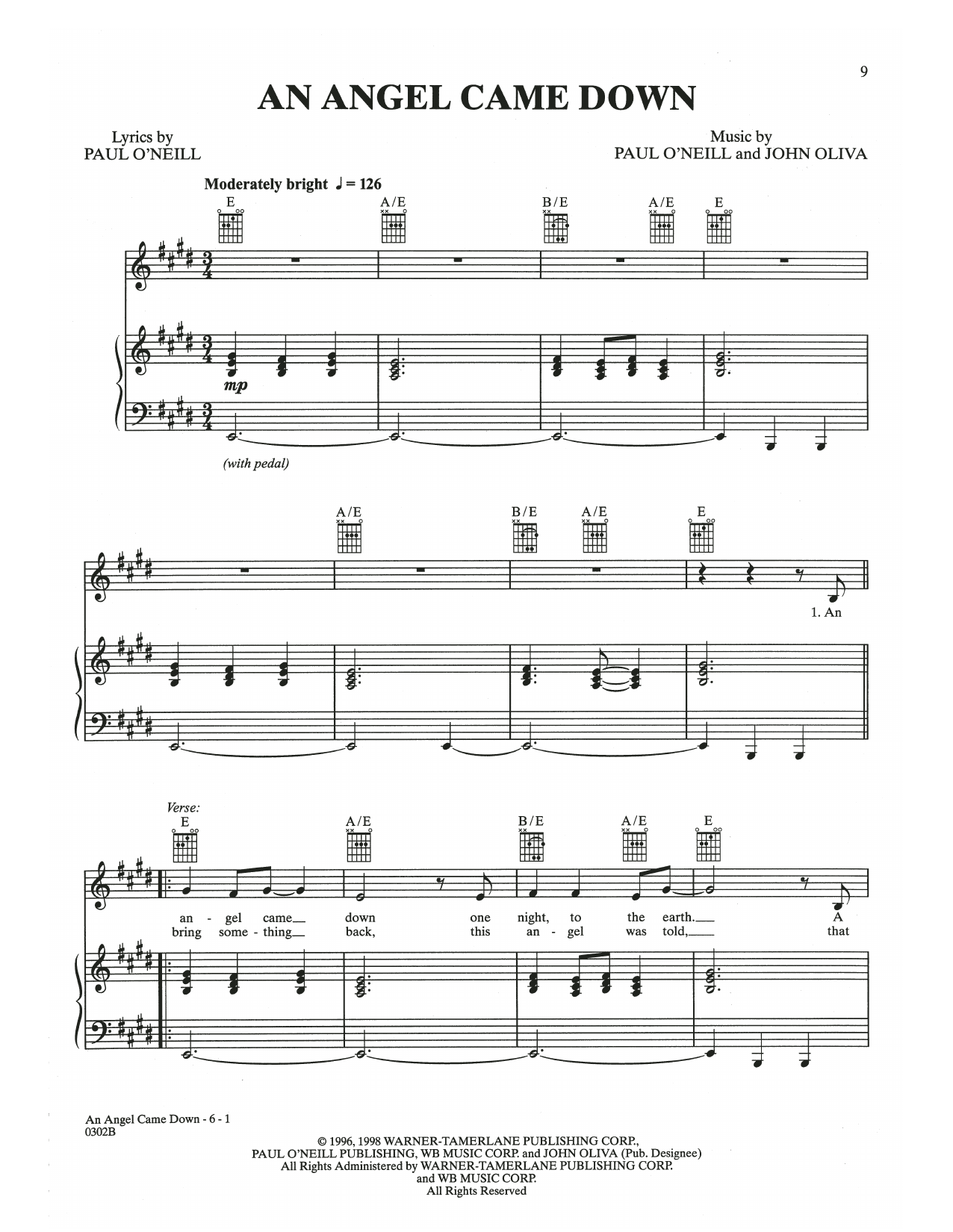 Learn to play Trans-Siberian Orchestra An Angel Came Down sheet music for Piano, Vocal & Guitar Chords (Right-Hand Melody) in minutes. Price: 6.9900$ Trans-Siberian Orchestra An Angel Came Down sheet music notes and chords arranged for Piano, Vocal & Guitar Chords (Right-Hand Melody)