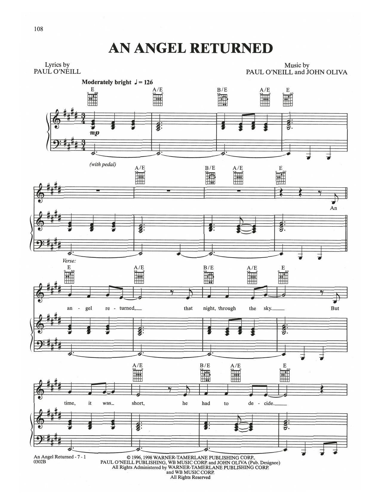 Learn to play Trans-Siberian Orchestra An Angel Returned sheet music for Piano, Vocal & Guitar Chords (Right-Hand Melody) in minutes. Price: 6.9900$ Trans-Siberian Orchestra An Angel Returned sheet music notes and chords arranged for Piano, Vocal & Guitar Chords (Right-Hand Melody)