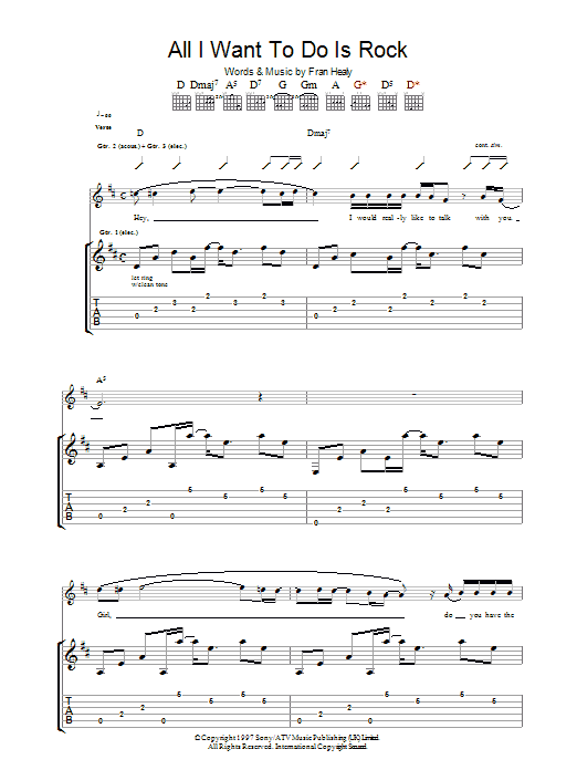 Learn to play Travis All I Want To Do Is Rock sheet music for Guitar Chords/Lyrics in minutes. Travis All I Want To Do Is Rock sheet music notes and chords. Download Printable PDF.