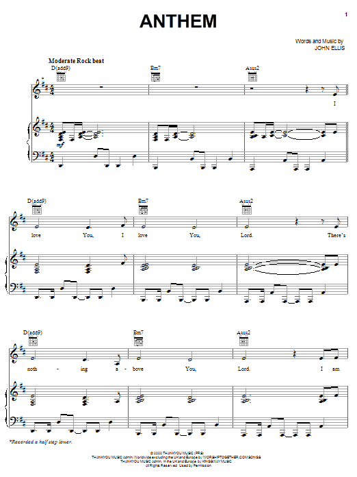Tree63 Anthem sheet music notes and chords. Download Printable PDF.