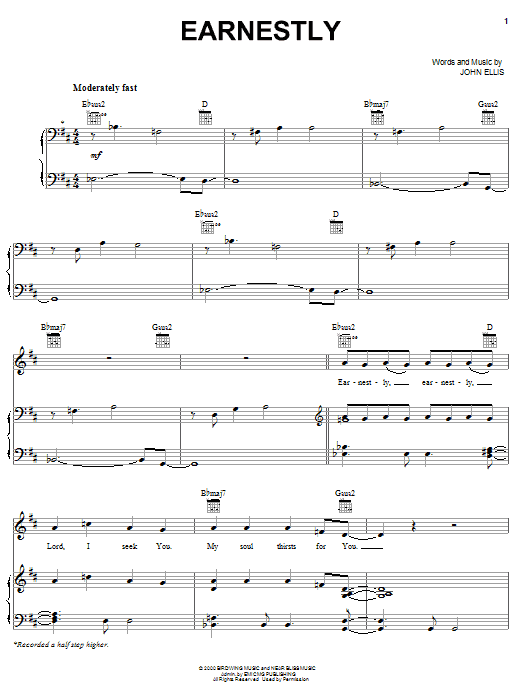 Tree63 Earnestly sheet music notes and chords. Download Printable PDF.