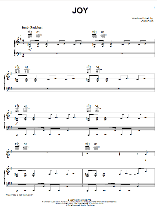 Tree63 Joy sheet music notes and chords. Download Printable PDF.