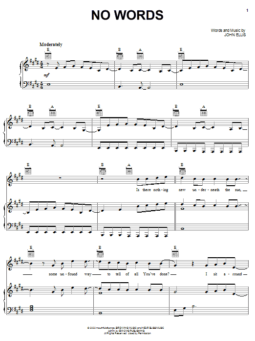 Learn to play Tree63 No Words sheet music for Piano, Vocal & Guitar (Right-Hand Melody) in minutes. Tree63 No Words sheet music notes and chords. Download Printable PDF.