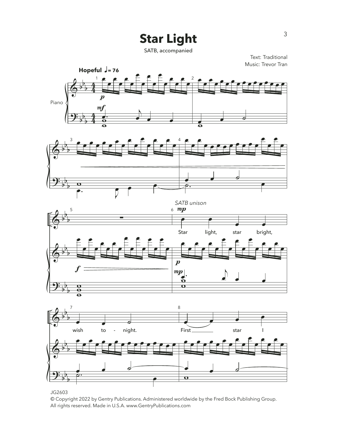 Trevor Tran Star Light sheet music notes and chords. Download Printable PDF.