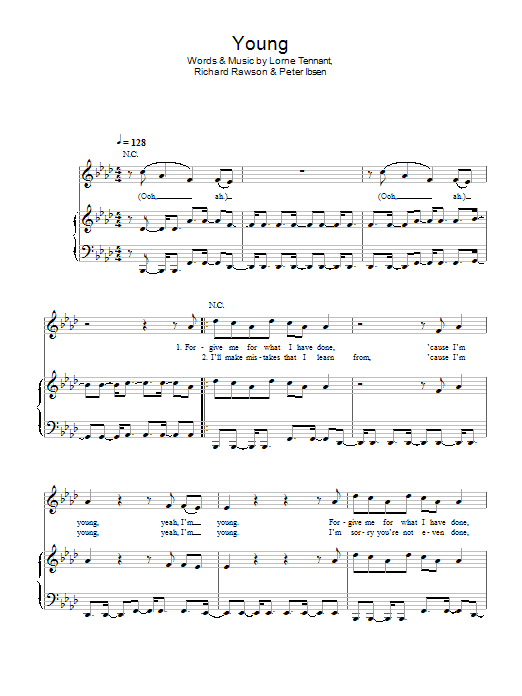 Tulisa Young sheet music notes and chords. Download Printable PDF.