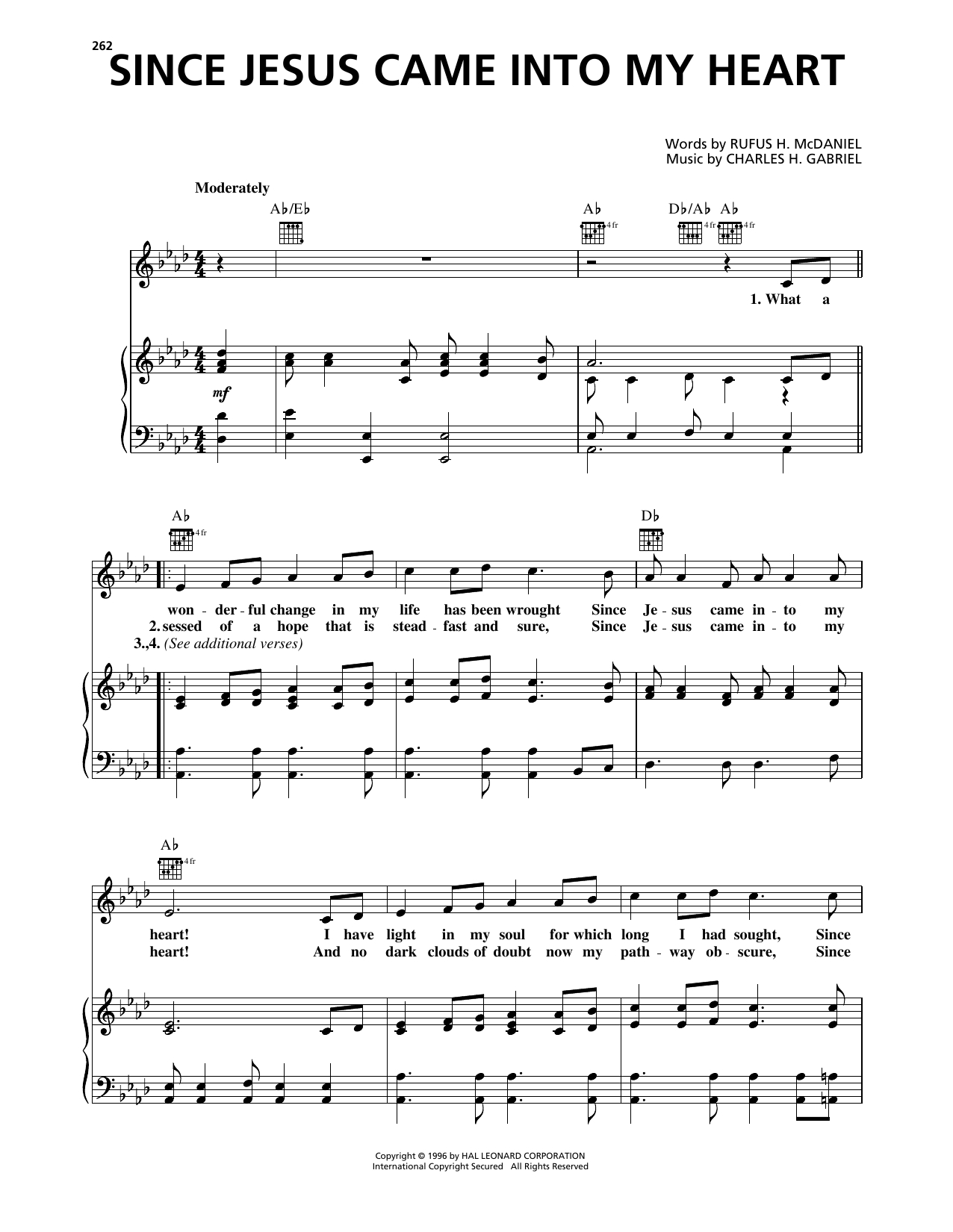 Various Since Jesus Came Into My Heart Sheet Music For Piano Vocal And Guitar Download Pdf 8801