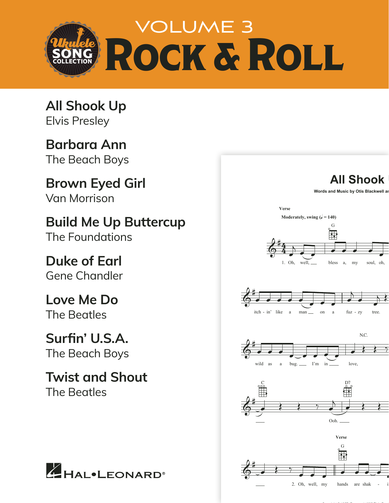 Various Ukulele Song Collection, Volume 3: Rock & Roll sheet music notes and chords - Download Printable PDF and start playing in minutes.