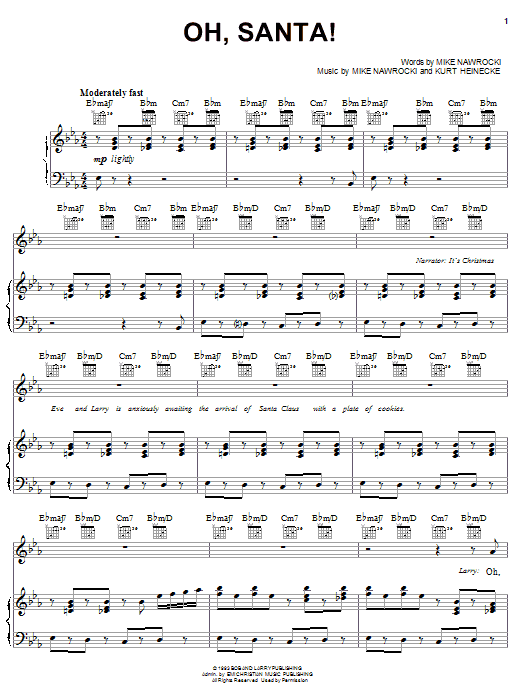 VeggieTales Oh, Santa! sheet music notes and chords. Download Printable PDF.