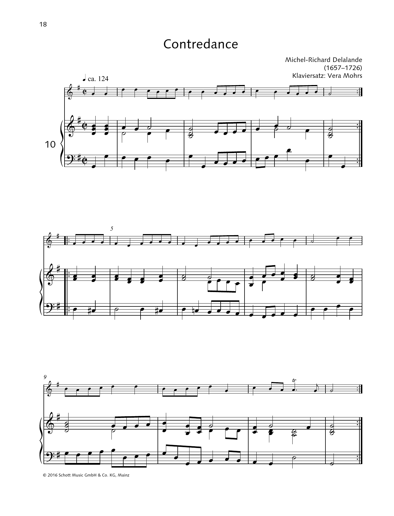 Vera Mohrs Contredance sheet music notes and chords. Download Printable PDF.