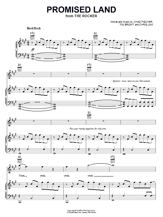 Vesuvius Promised Land sheet music notes and chords. Download Printable PDF.