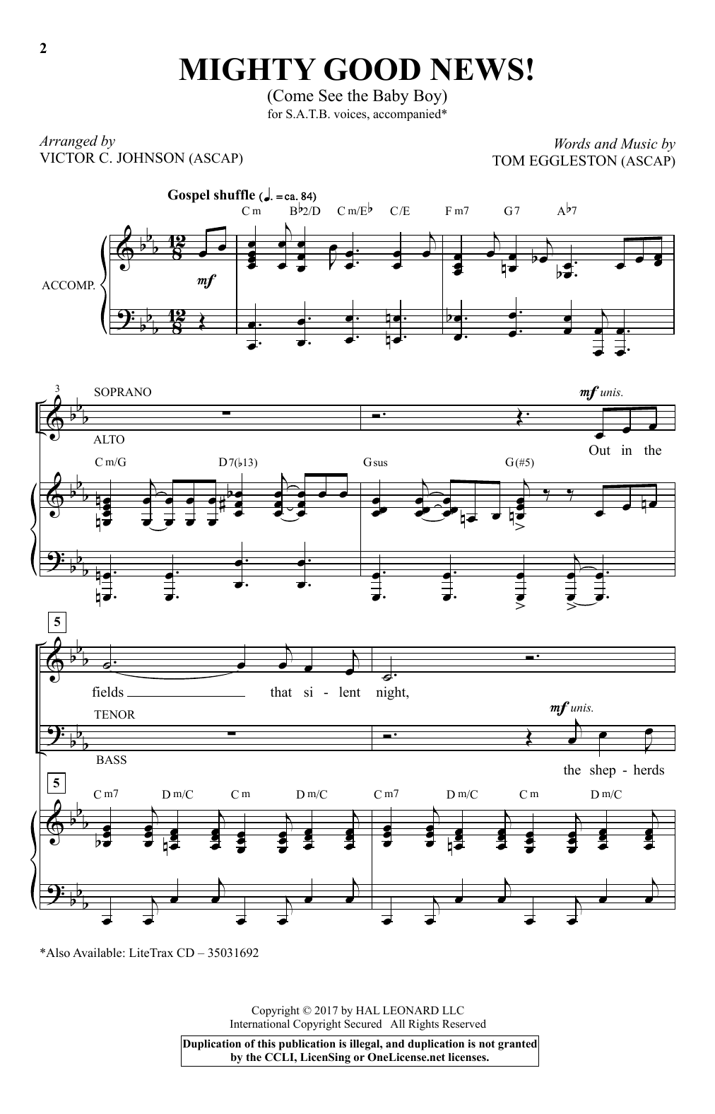 Learn to play Victor C. Johnson Mighty Good News! (Come See The Baby Boy) sheet music for SATB Choir in minutes. Price: 3.9900$ Victor C. Johnson Mighty Good News! (Come See The Baby Boy) sheet music notes and chords arranged for SATB Choir