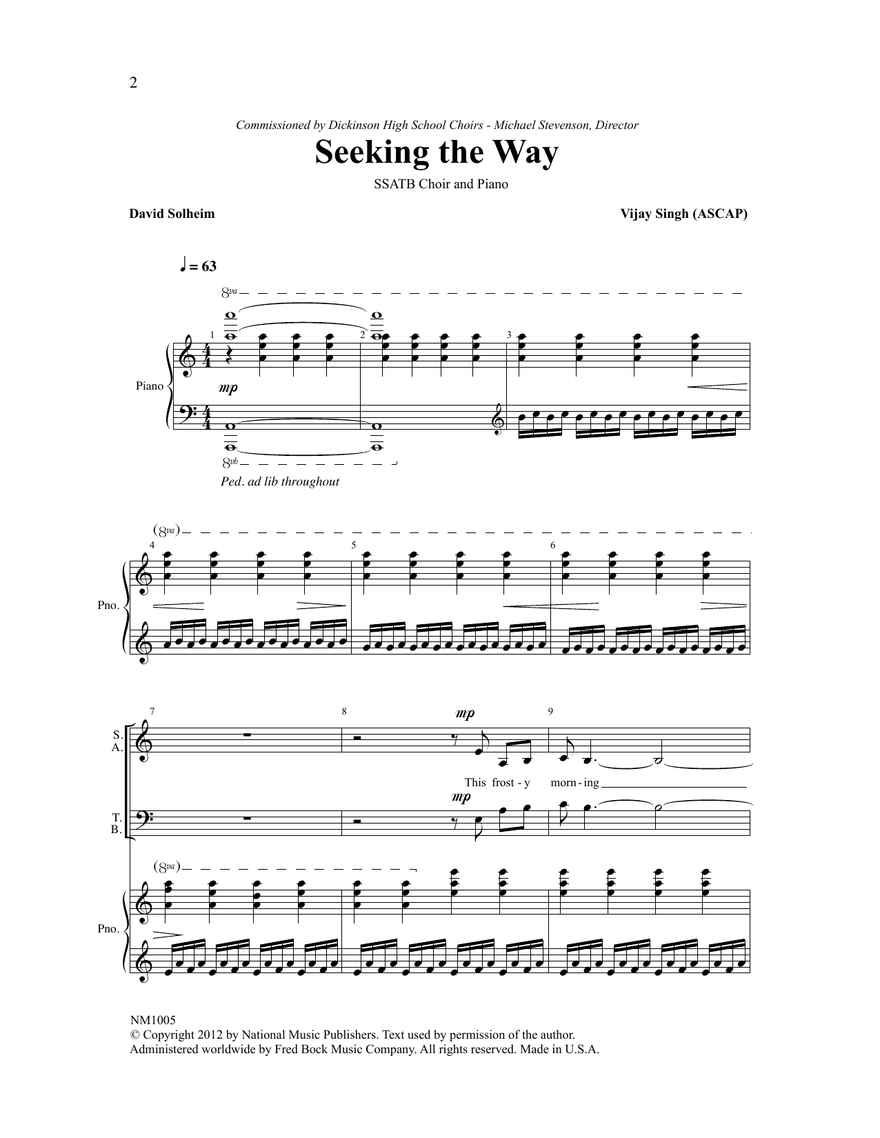 Vijay Singh Seeking The Way sheet music notes and chords. Download Printable PDF.