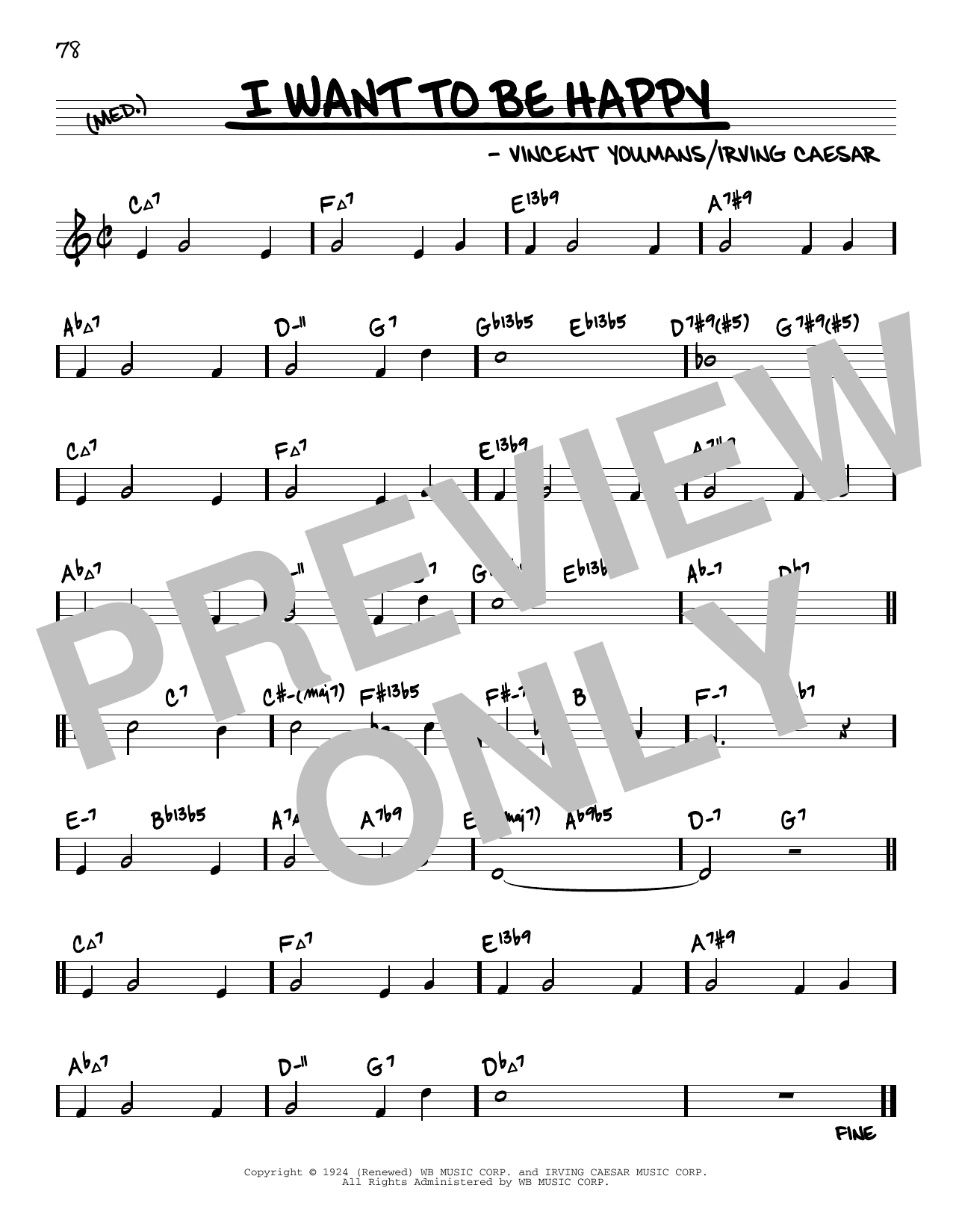 Learn to play Vincent Youmans I Want To Be Happy (arr. David Hazeltine) sheet music for Real Book – Enhanced Chords in minutes. Price: 5.9900$ Vincent Youmans I Want To Be Happy (arr. David Hazeltine) sheet music notes and chords arranged for Real Book – Enhanced Chords