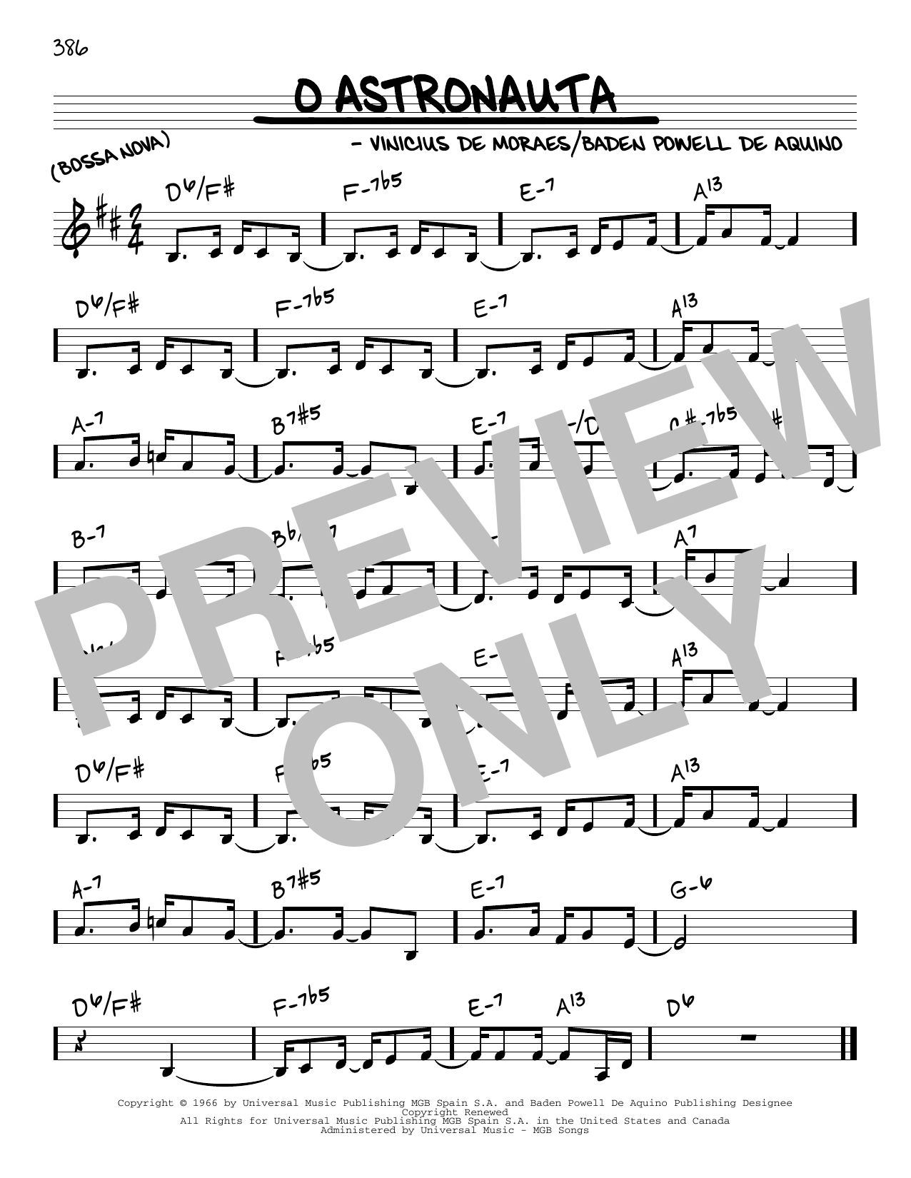 Learn to play Vinicius de Moraes O Astronauta sheet music for Real Book – Melody & Chords in minutes. Vinicius de Moraes O Astronauta sheet music notes and chords. Download Printable PDF.