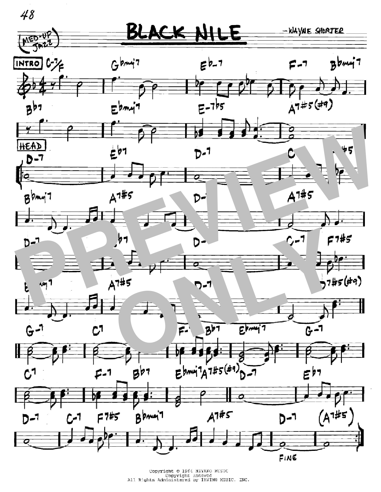 download-wayne-shorter-black-nile-sheet-music-pdf-chords-real-book-melody-jazz-music