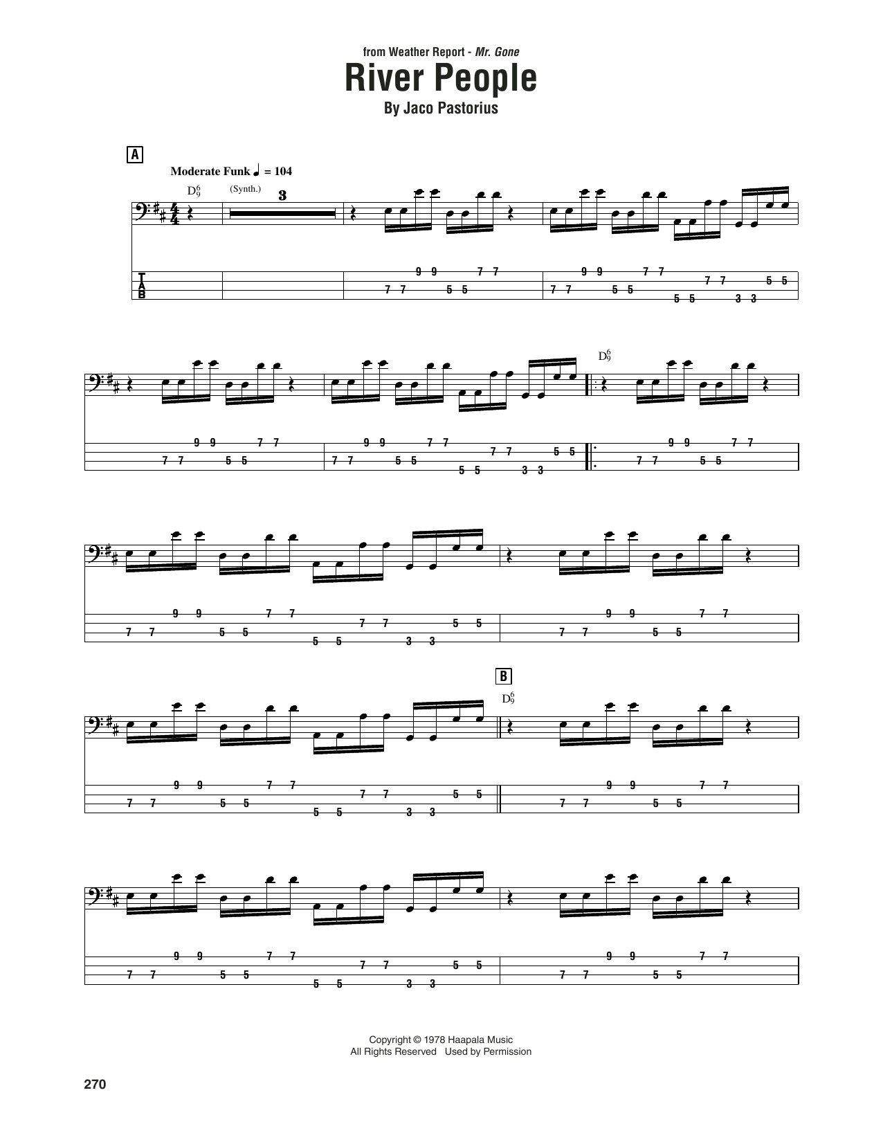 Weather Report River People sheet music notes and chords. Download Printable PDF.