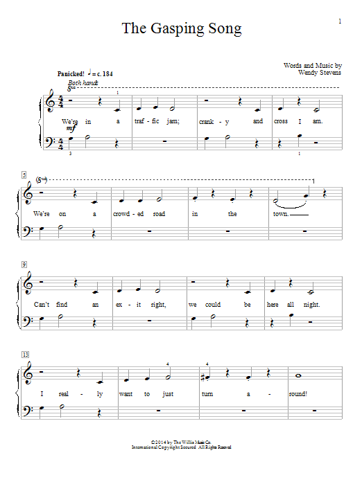 Wendy Stevens The Gasping Song sheet music notes and chords. Download Printable PDF.