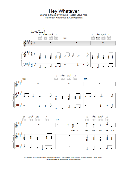 Westlife Hey Whatever sheet music notes and chords. Download Printable PDF.