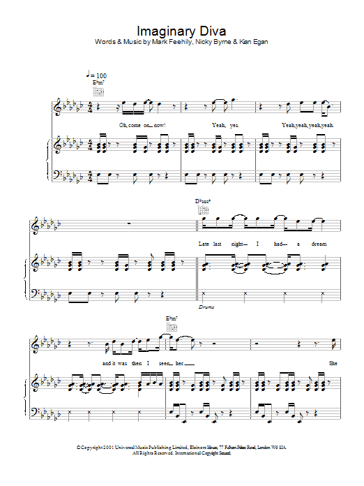 Westlife Imaginary Diva sheet music notes and chords. Download Printable PDF.