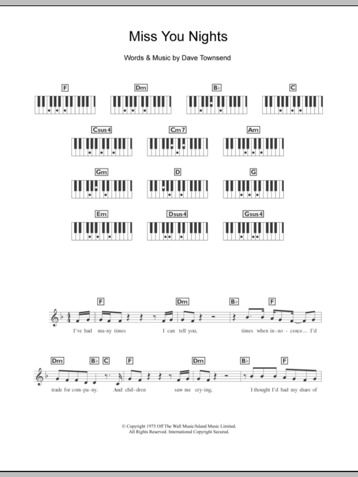 Westlife Miss You Nights sheet music notes and chords. Download Printable PDF.