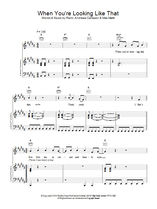 Learn to play Westlife When You're Looking Like That sheet music for Piano, Vocal & Guitar in minutes. Westlife When You're Looking Like That sheet music notes and chords